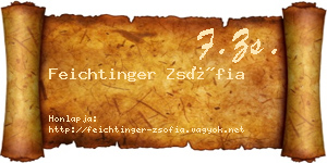 Feichtinger Zsófia névjegykártya
